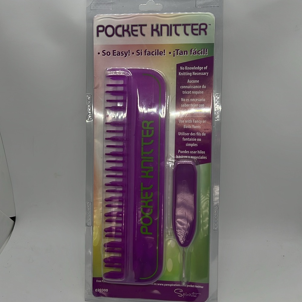 Spirited Pocket Knitter Handheld Portable Knitting Tool NIB